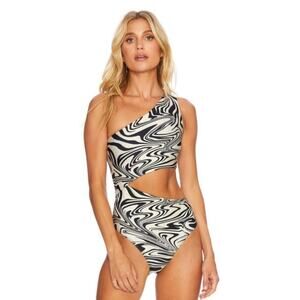Beach Riot Celine One Piece in Psychedelic Swirl Size Small